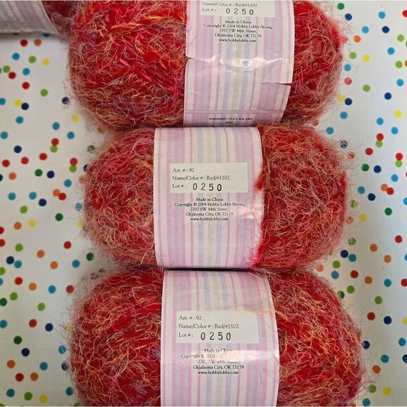 Soft Delight Red Yarn by YARN BEE 9 SKEINS - Picture 5 of 9
